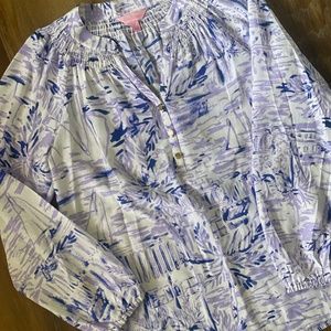 Lilly Pulitzer Elsa Silk Blouse, Size Small
